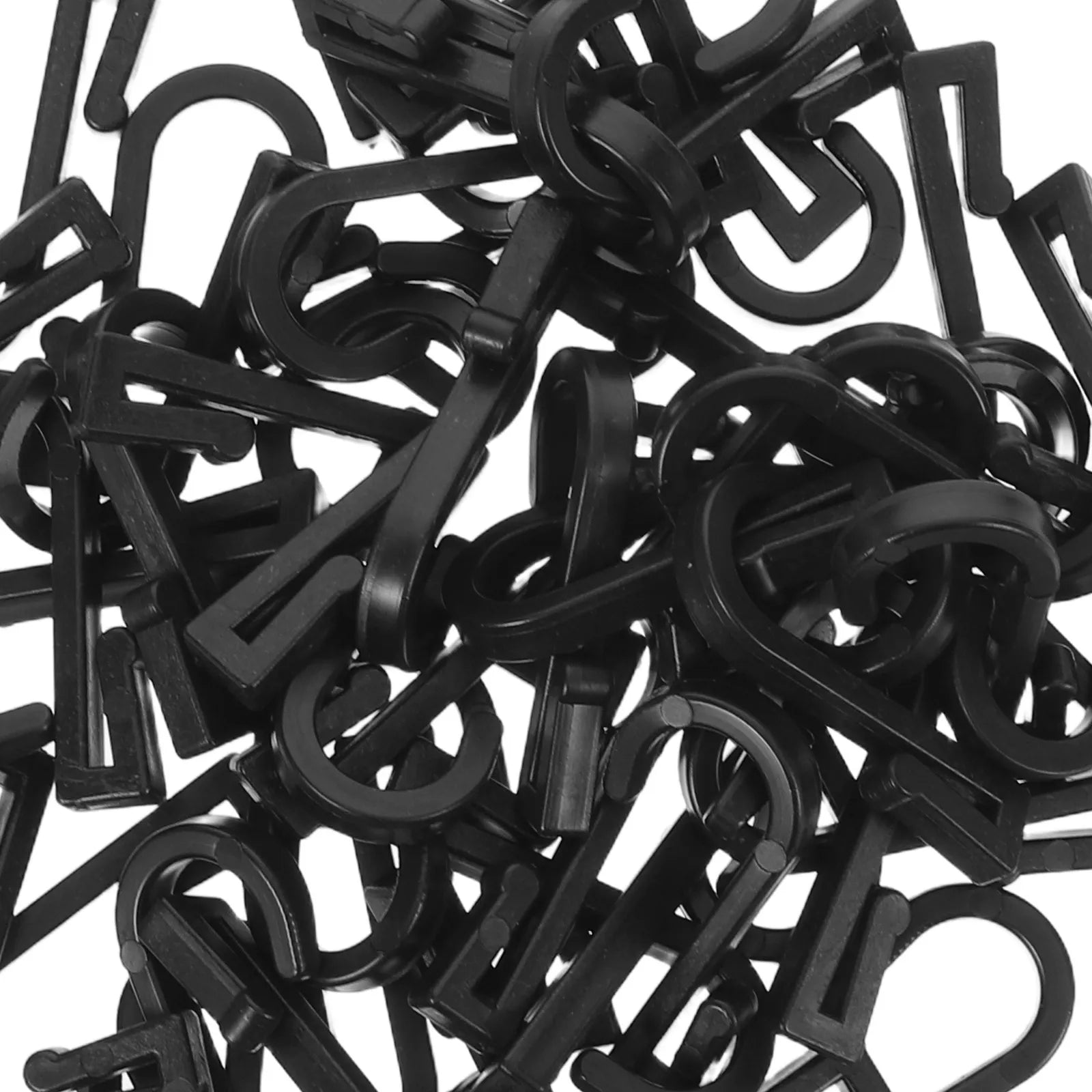 Solid Plastic S Hooks Space Saving Flush Mount Strong Load Bearing