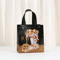 Christmas Non-Woven Gift Bag – Black Gold Snowman Xmas Tote Christmas Gift Bag Zpaxo Style3 Other
