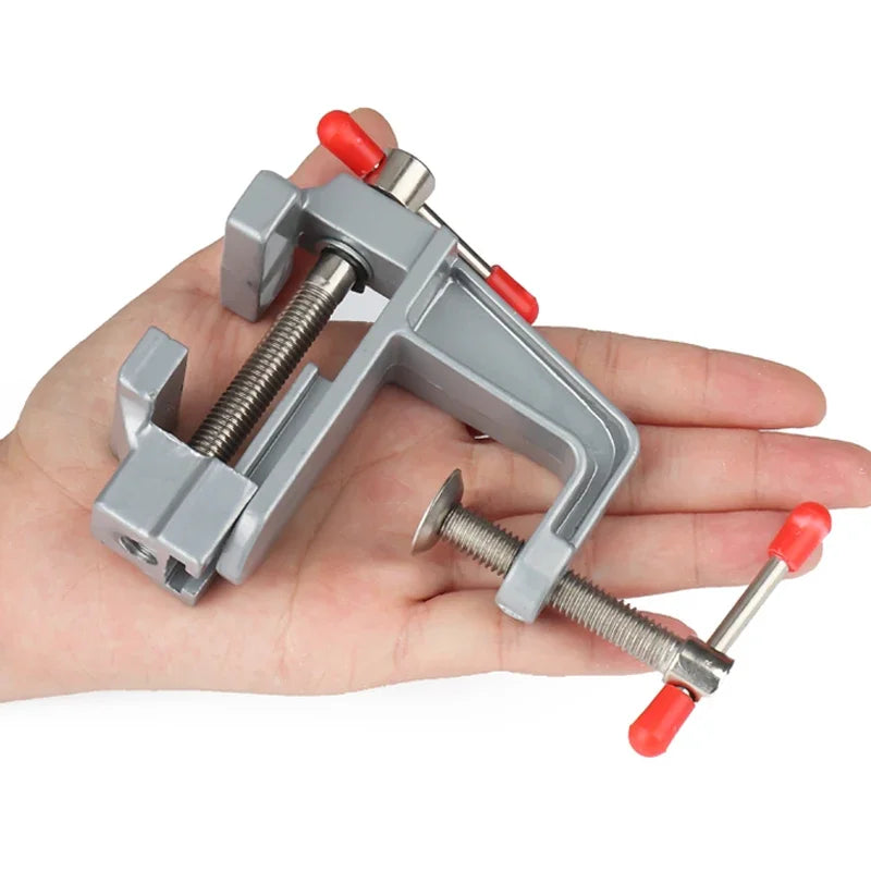 3.5&quot Aluminum Miniature Mini Bench Vise Muliti-Funcational Small Jewelers Hobby Clamp On Table Flat Pliers Tool Vice Zpaxo