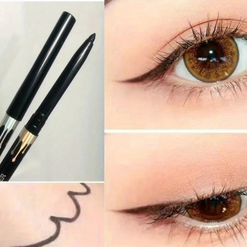 Waterproof Black Brown Eyeliner Gel Pencil Ultra-fine Matte Smooth Quick Dry Non-Smudge Easy Wear Eyeliner Pen Makeup for Eyes Zpaxo