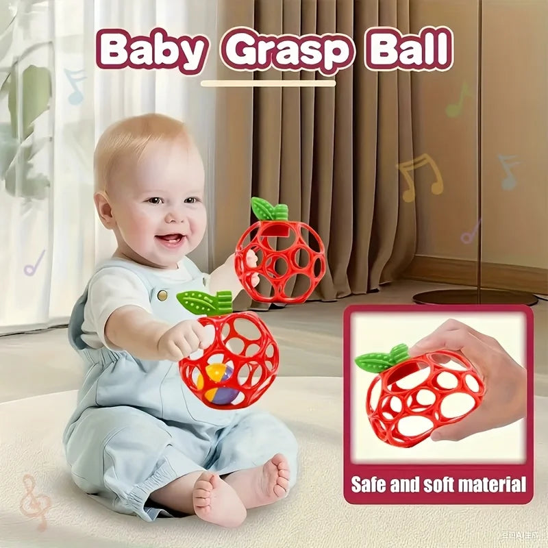 Baby Bell Ringing Toy Apple-shaped Handheld Sensory Ball Bells
