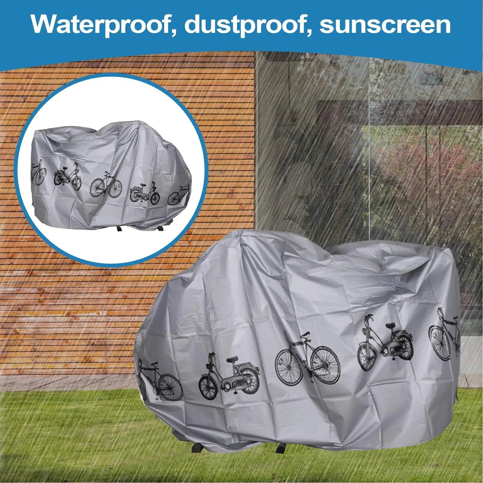 Mountain Bike Cover Weatherproof Dustproof UV Protection Cycle Tarp Bicycle Rain Cover for Mountain Road Electric Cycles Cruiser Zpaxo