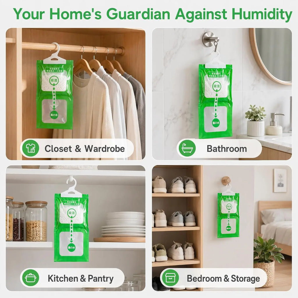 2 Hangable Wardrobe Dehumidifier Bag Moisture-proof Anti-mildew