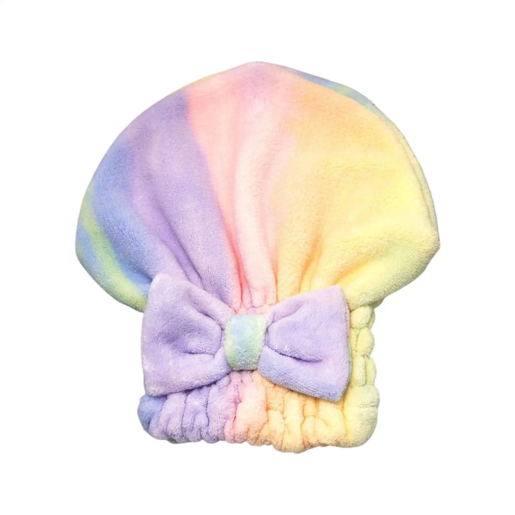 Microfiber Hair Drying Towels Head Wrap with Bow-Knot Shower Cap Hair Turban HairWrap Bath Cap for Curly Long Wet Hair Gift Zpaxo
