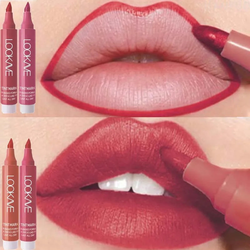 Matte Liquid Lip Liner Marker Pen Lasting Lipstick Waterproof Long