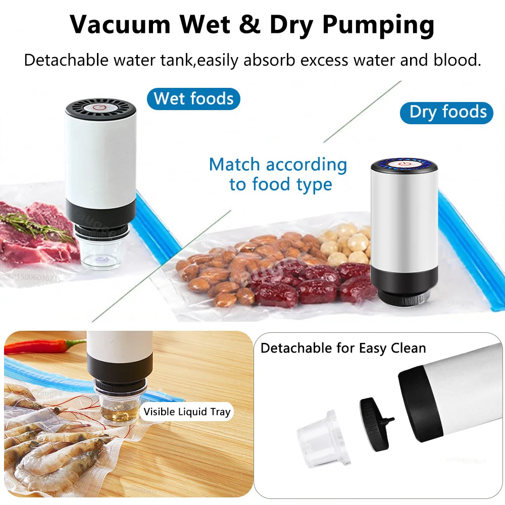 Vacuum Packaging Machine Food Storage Mini Handheld Pump Portable