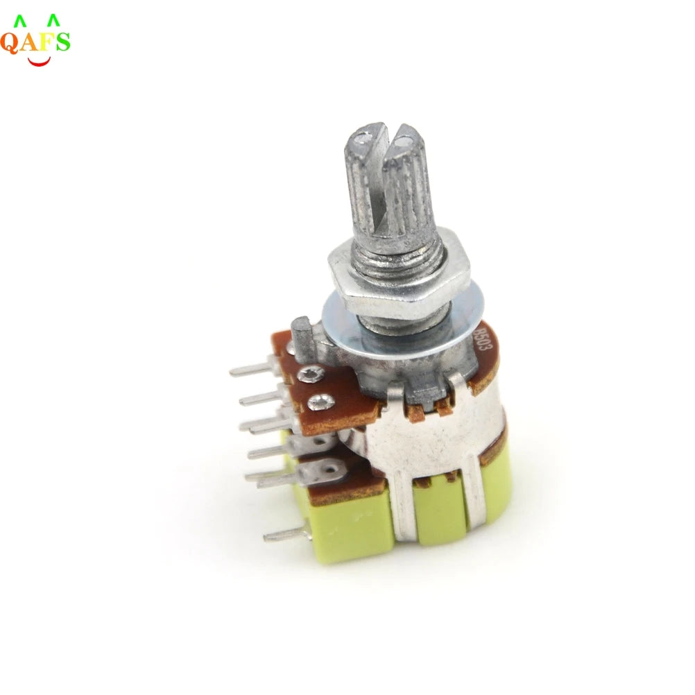 1 PcB50K 50K Ohm Dual Linear Taper Volume Control Potentiometer Switch