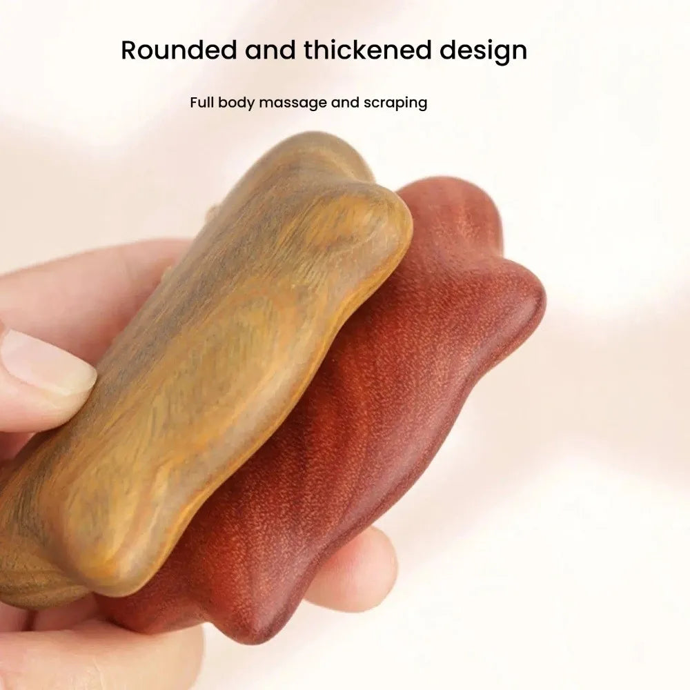 Handcrafted Golden Sandalwood Meridian Comb Wooden Copper-alloy Teeth Zpaxo