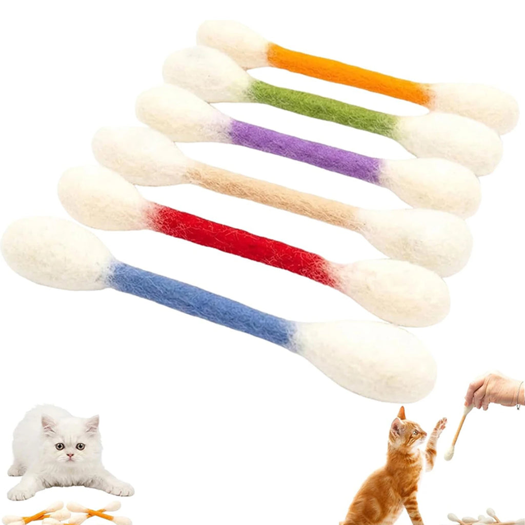 Creative Felt Cotton Swabs Cat Toys Soft Lightweight Giant Toy