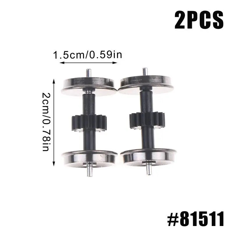 ▶2PCS HO Scale Wheels Upgrade DC Wheel Set For 1:87 Model Trains Railroad HO Gauge Wheels For Model Trains DIY Accessory Zpaxo N81511