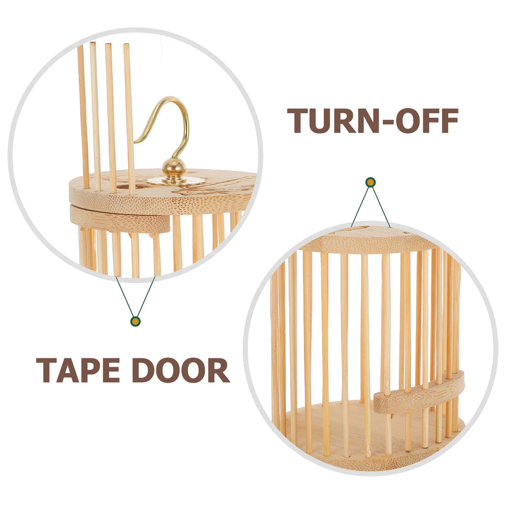 Wooden Cricket Cage Wild Breeding Portable Feeder Grasshopper Habitat