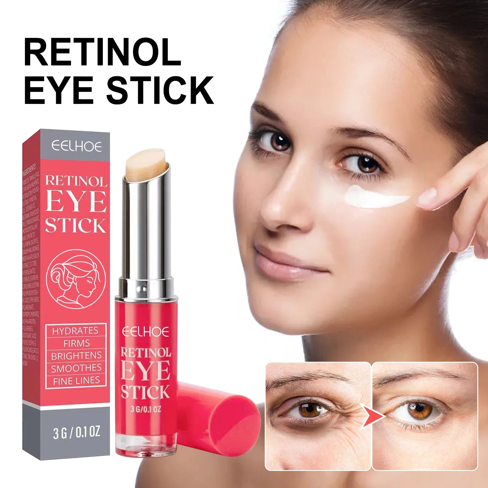 Retinol Eye Cream Stick – Dark Circles & Wrinkle Remover Eye Cream Stick Zpaxo Default Title