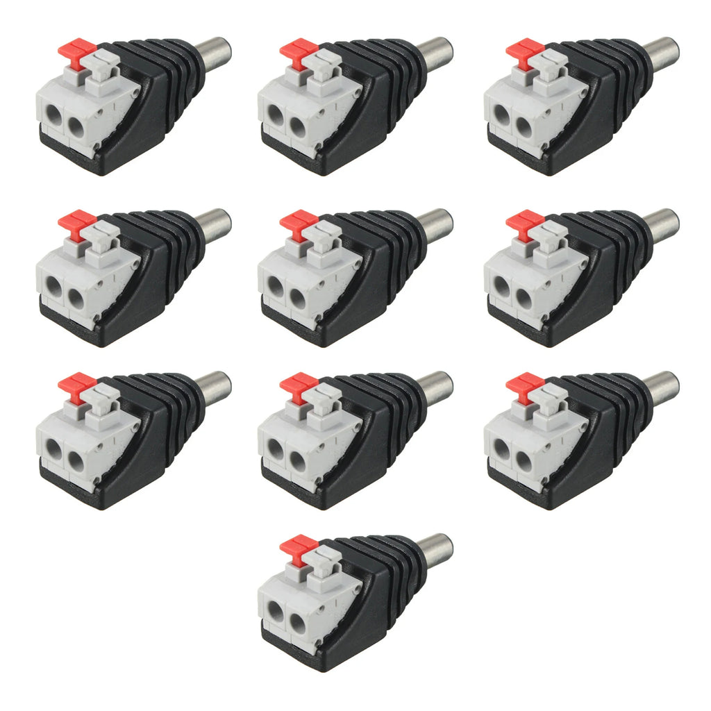 5 5x2 DC Male Female Wire Connector Screwless No Screws Power Plug