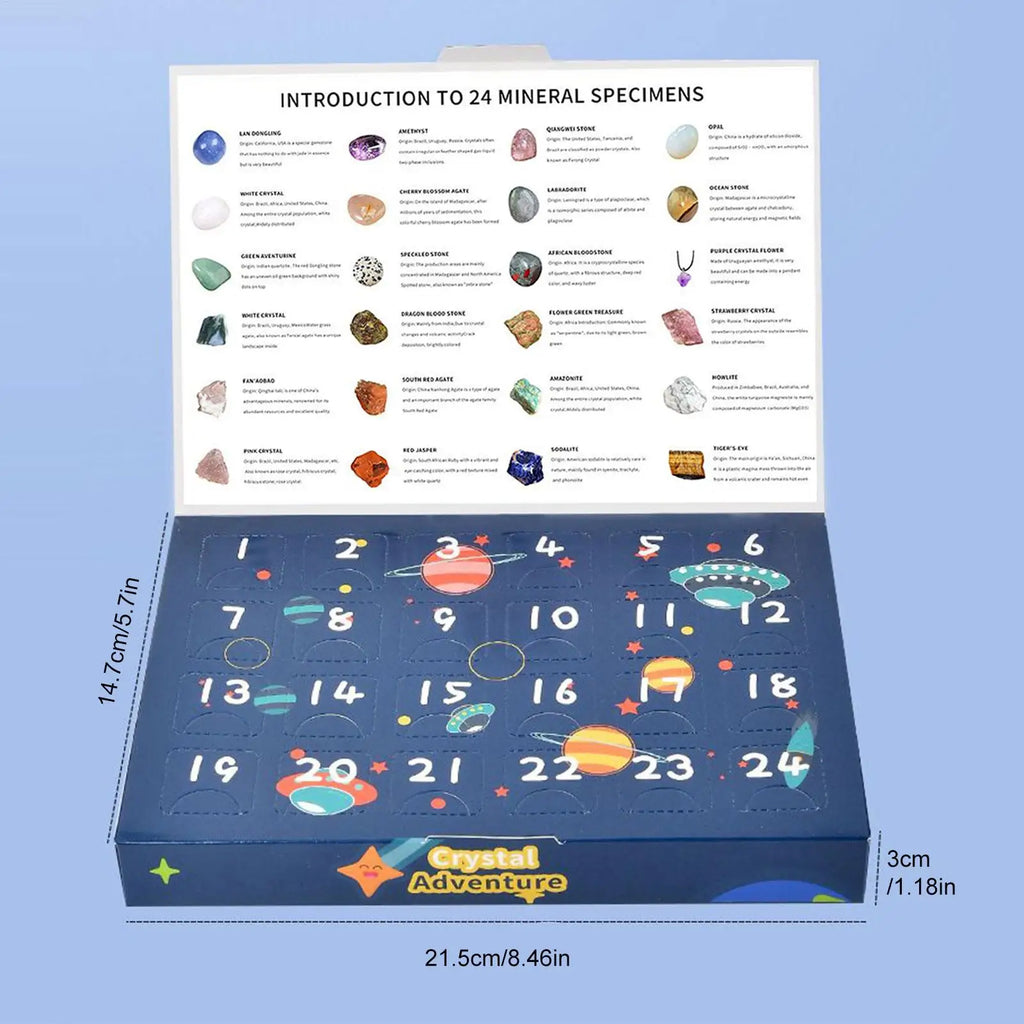 Crystal Advent Calendar 2025 Christmas Countdown 24 Days Natural