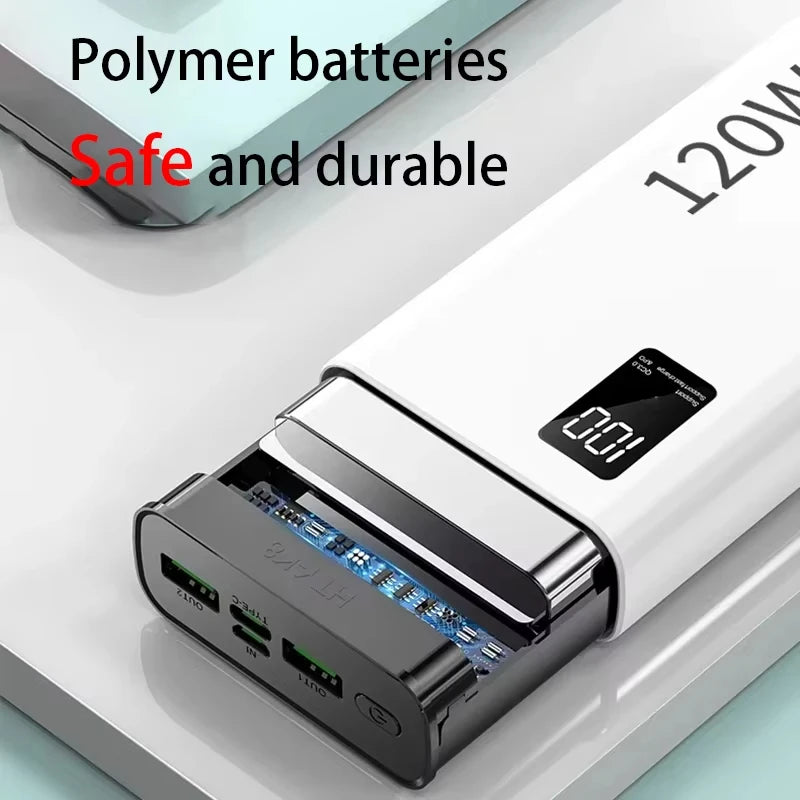500000mAh Power Bank 120W Super Fast Charging Large Capacity Powerbank Portable Battery For iPhone Samsung Huawei Zpaxo