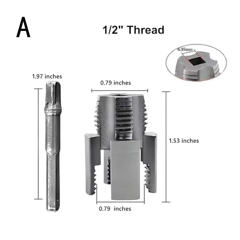 Pipe Thread Cutting Tool – Internal & External PVC Threader Kit Pipe Threading Tool Zpaxo A