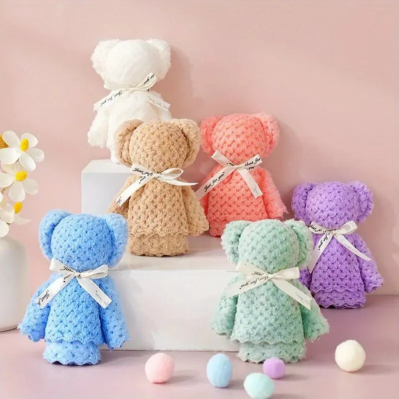Teddy Bear Towel Cake Gift Set – Wedding & Birthday Novelty Towel
