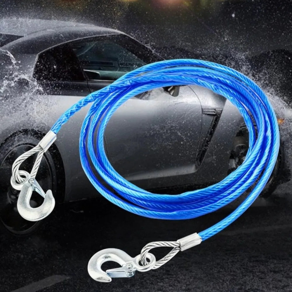 Wear Resistant Trailer Rope Steel THick Solid Emergency Strength Wire Zpaxo