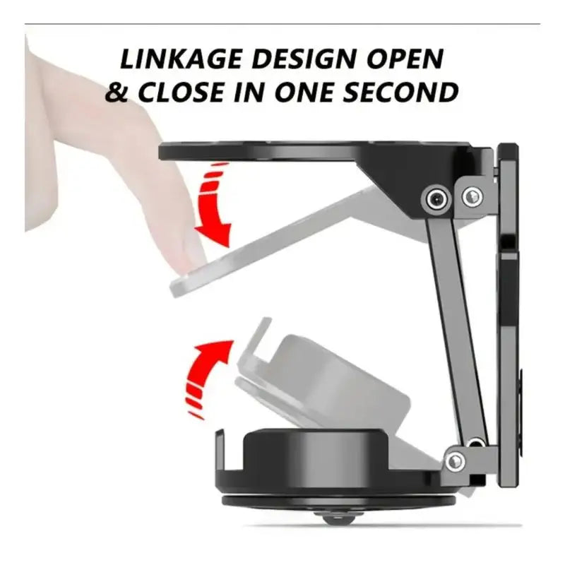 Foldable Rotating Motorcycle Handlebar Cup Holder | Metal
