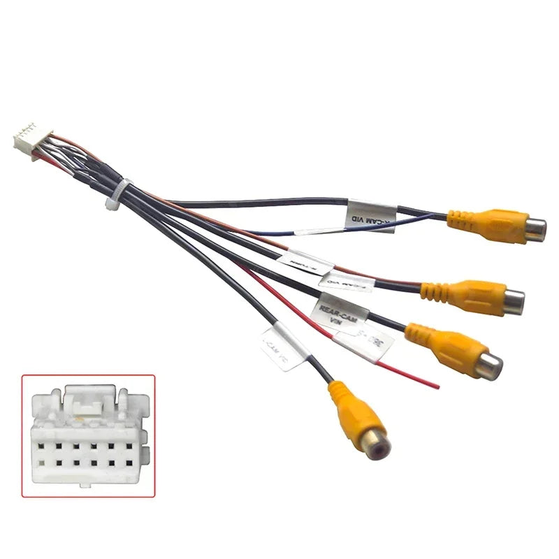 1 Piece DIY Accessories For Android Head Unit With Built-in 360 Panoramic Camera System 12Pin Cable Adapter Zpaxo