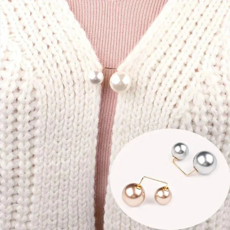 Pearl Non-Slip Safety Pin Brooch Set – Scarf & Dress Fastener