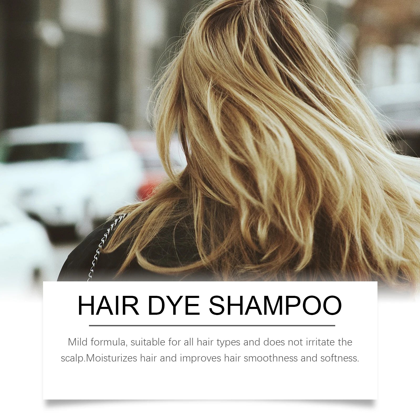 Plant Extract Hair Dye Shampoo – 2-in-1 Color & Cleanse Hair Dye Shampoo Zpaxo