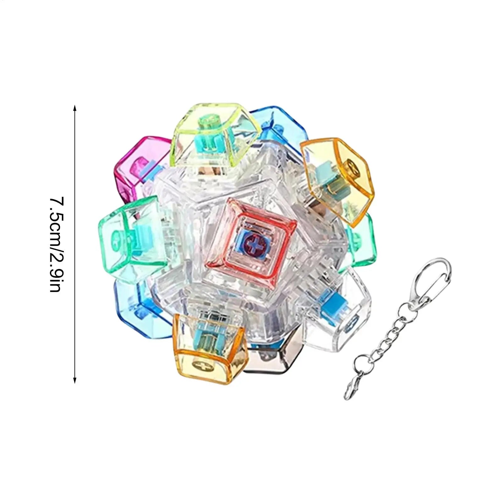 Keyboard Keychain Portable Light Up Keychain Fidget Sensory Toy For Kids Adults Cell Phone Wallet Backpack Tote Suitcase Home Zpaxo