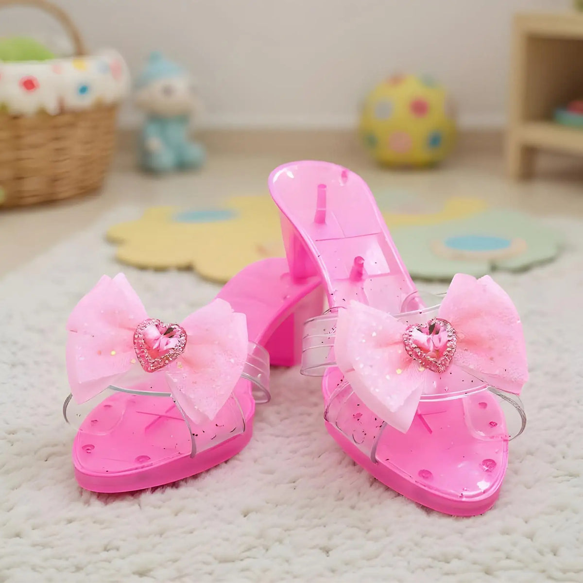 Princess Crystal Shoes Cosplay Prop Heels Pretend Play House Games Zpaxo