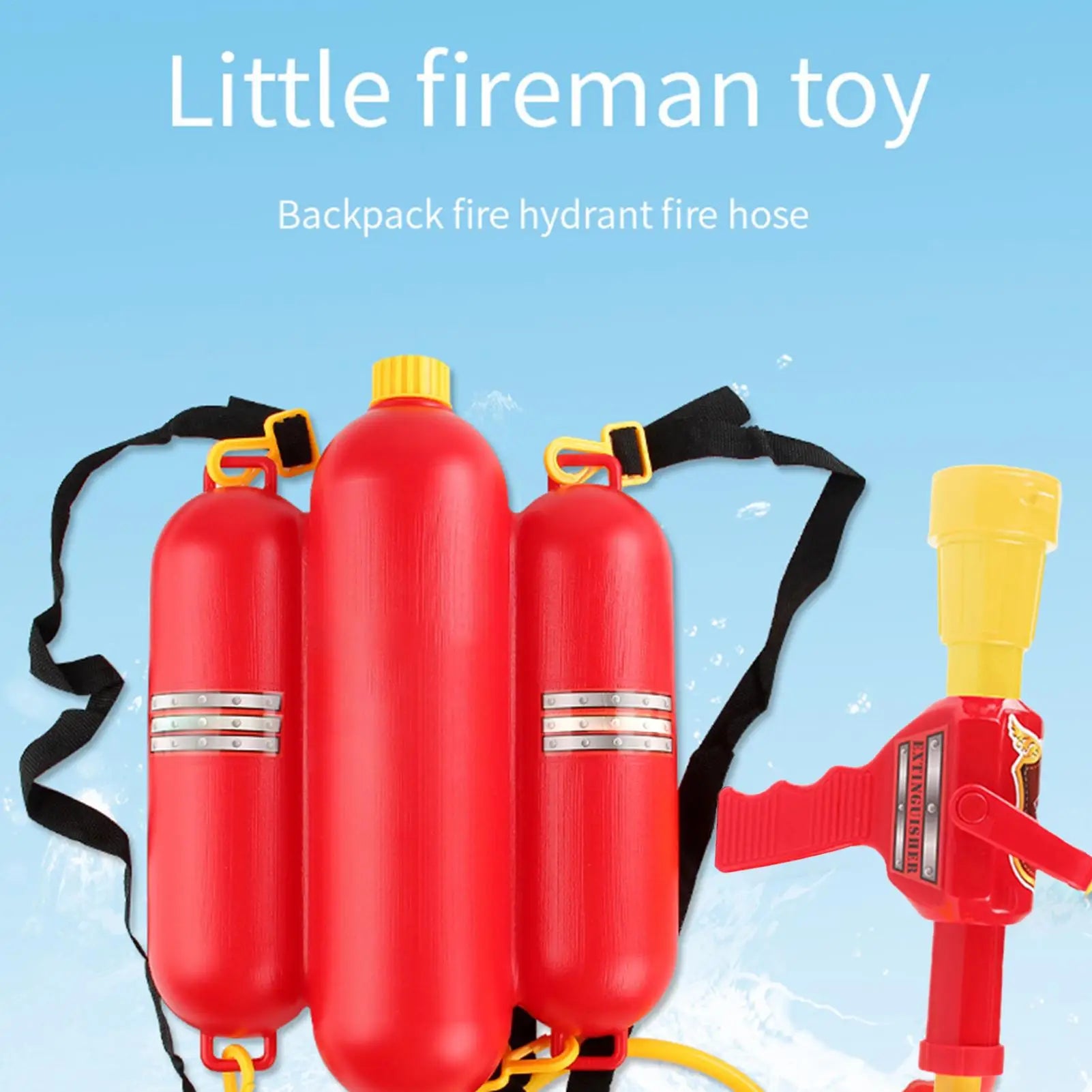 Water Soaker Firefighter Backpack Design Role Play Activity Kids Zpaxo