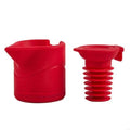 Tight Seal Wine Bottle Stopper Spill Prevention Design Silicone Construction Multicolored Option Preserves Opened Wine Freshness Zpaxo Red CN