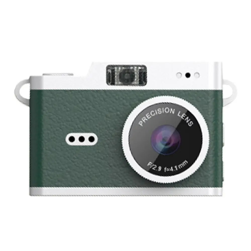 Retro Mini Keychain Thumb Camera 0.96 Inch VerySmall Camcorder 1080P Mini Digital Cam Video Recorder LCD Screen Protable Camera Zpaxo Green 16G Card