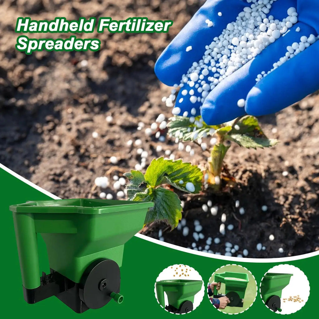 Fertilizer Spreader Handheld Portable Garden Supplies Hand Crank