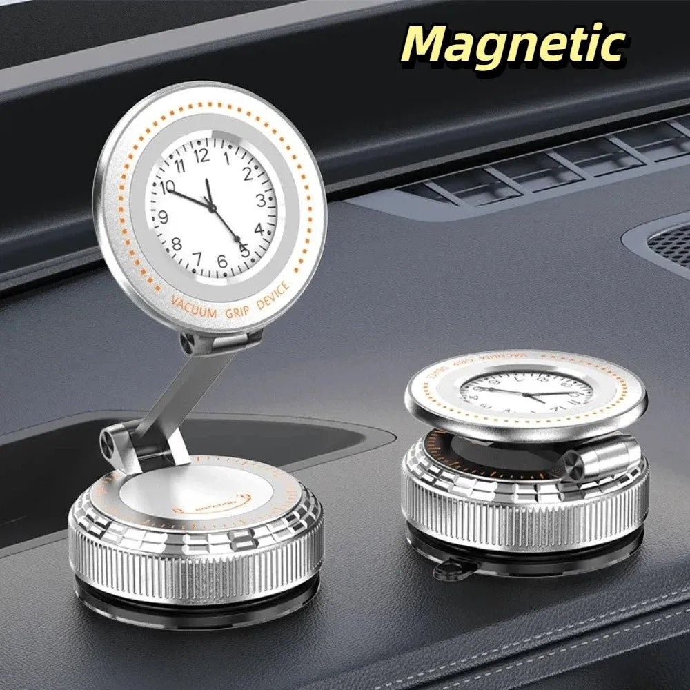 Strong Magnetic Adsorption Foldable Car Phone Holder Stable Phone Fixing Foldable Structure Magnetic Car Phone Holder Zpaxo Silver