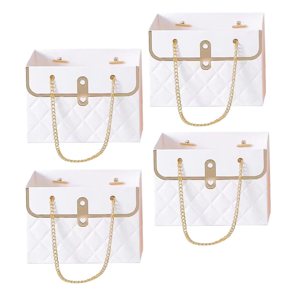 Paper Bouquet Packaging Box Decorative Handle Wrapping Bag Portable Zpaxo