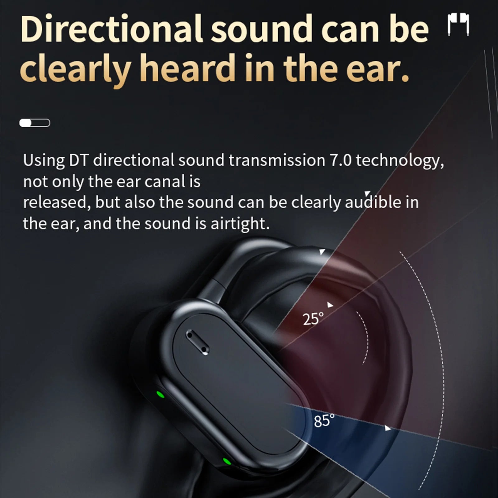 Wireless BT 5.4 Earphones Music Headphones Painless Earhook Earbuds Sweatproof Sports Headset Touch Control with Dual Microphone Zpaxo