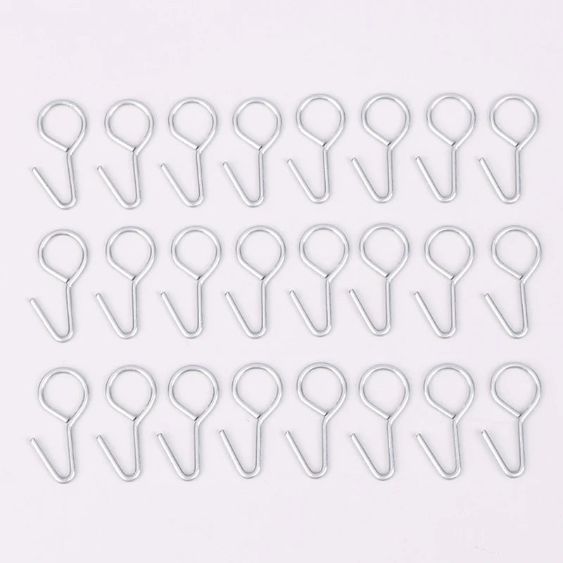 100-Pack S-Hook Car Seat Cover Fasteners | Universal Steel Clips