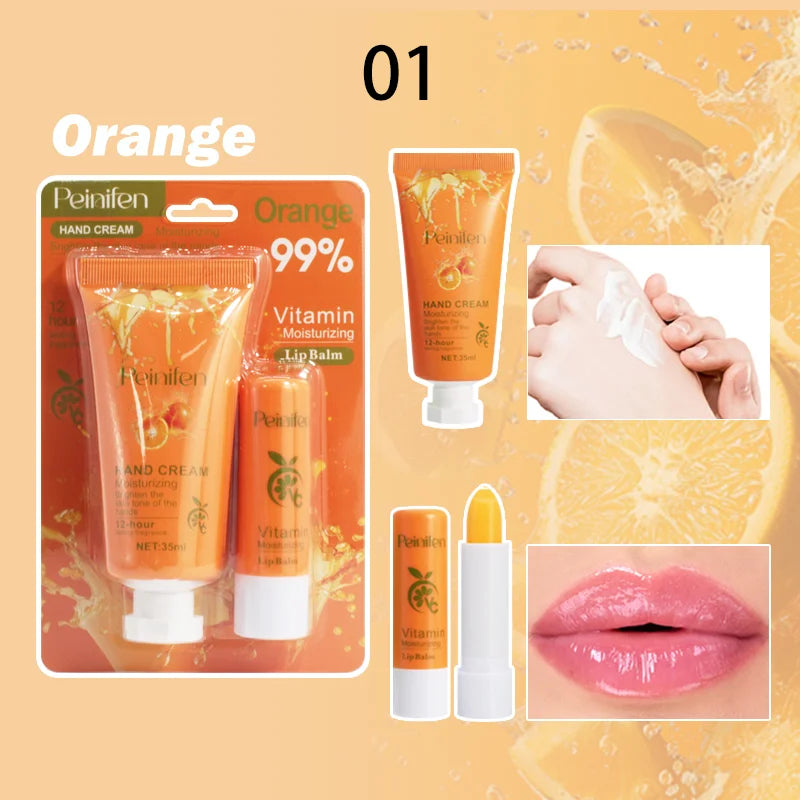 Hand Cream+lipstick Moisturizing Refreshing Non Greasy Smoothly Smear
