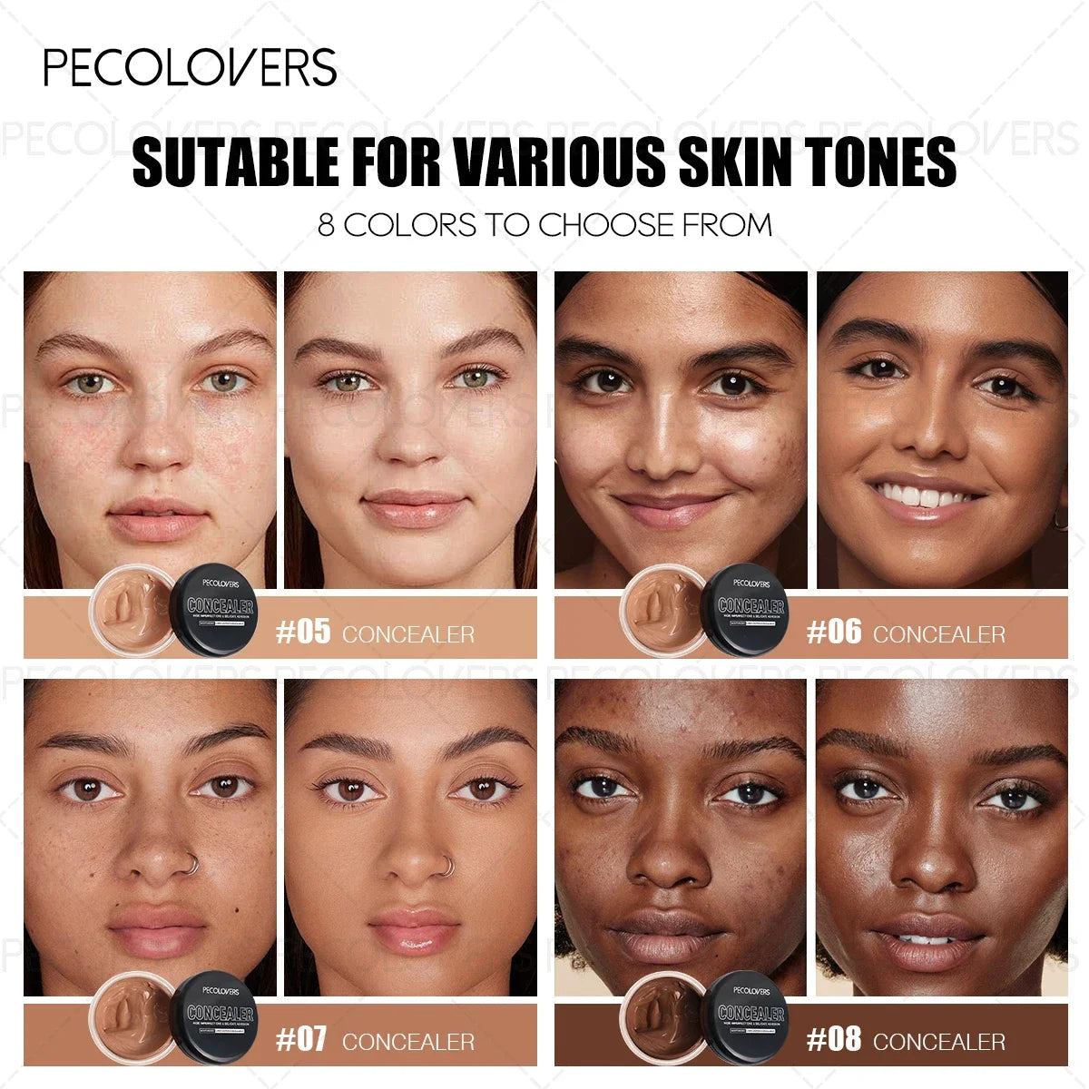 Full Coverage Body Concealer Eye Waterproof Matte End Suitable All