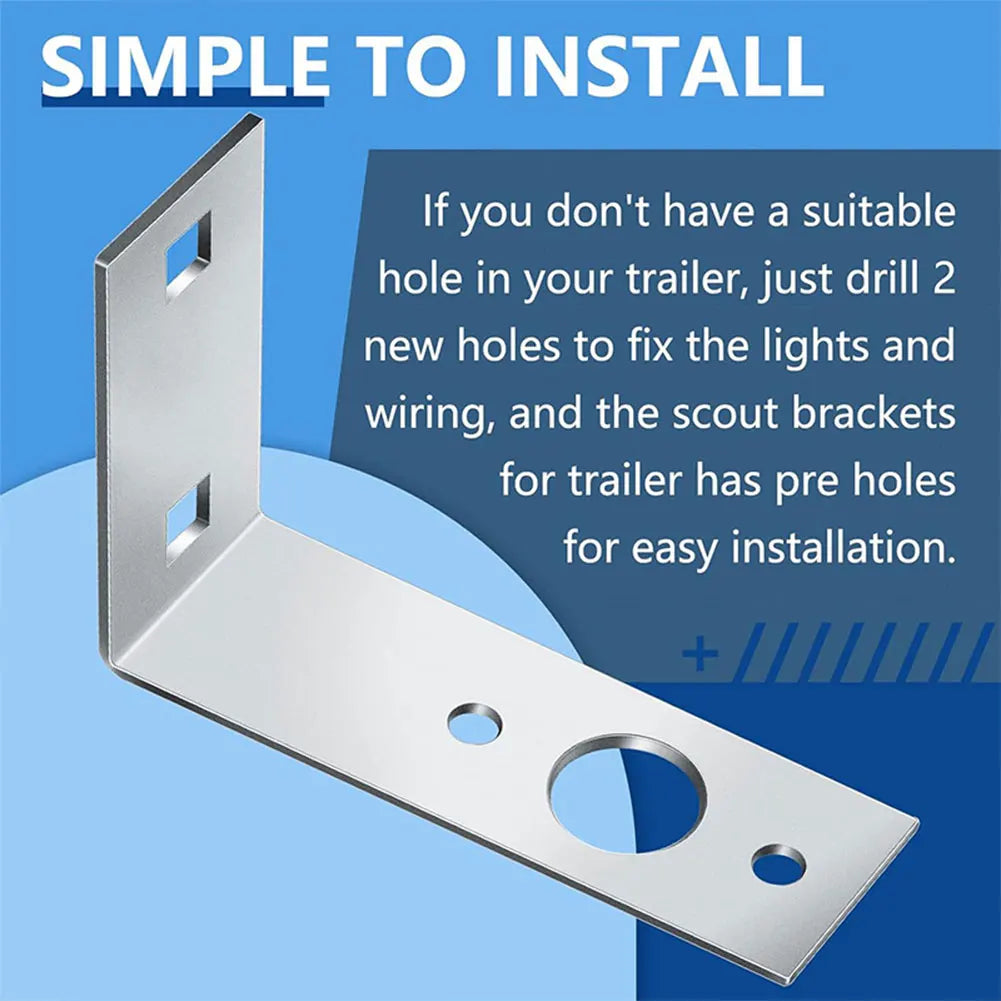 Trailer Taillight Bracket L Shape Shaped Light Brackets Boat Utility