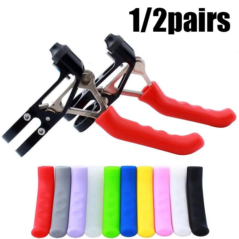 Bike Brake Lever Covers – Anti-Slip Silicone Gel Sleeve Pair