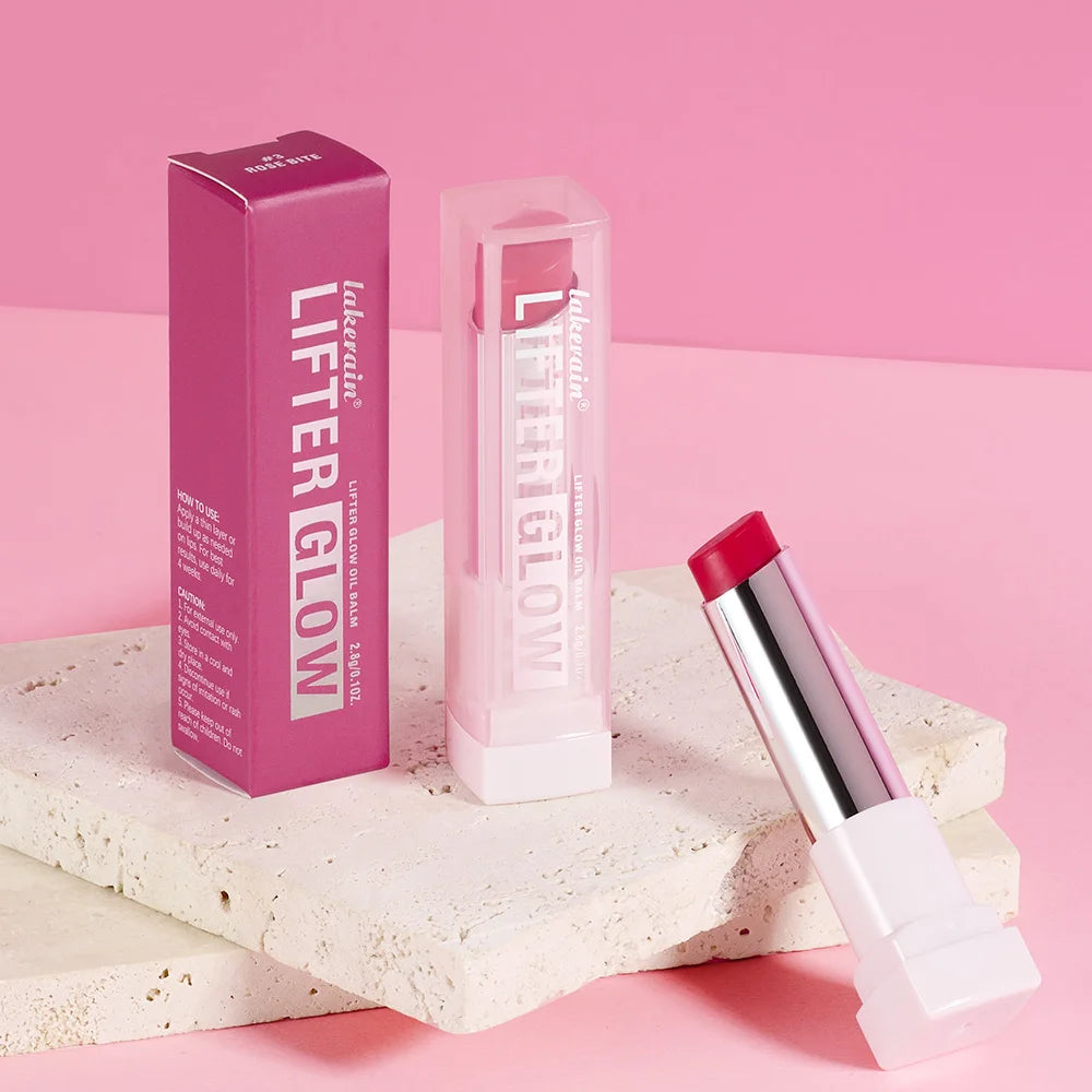 Lifter Glaze Oil Balm with Hyaluronic Acid and Hydrating Oil Blend Lip Balm with 24HRs of Smooth Moisturizing Shine Pink Makeup Zpaxo