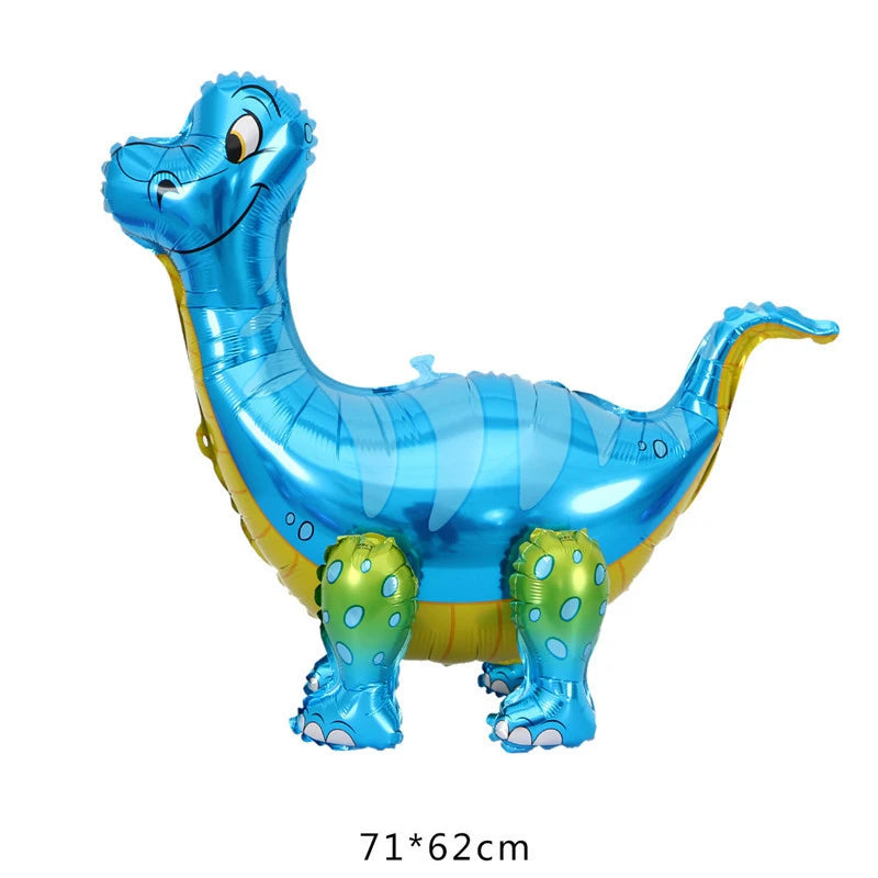 4D Giant Walking Dinosaur Foil Balloons Jungle Animal Childrens Zpaxo SKY BLUE As shown