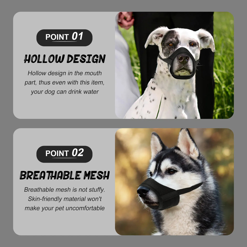 Adjustable Dog Muzzle Large Anti Barking Chewing Breathable