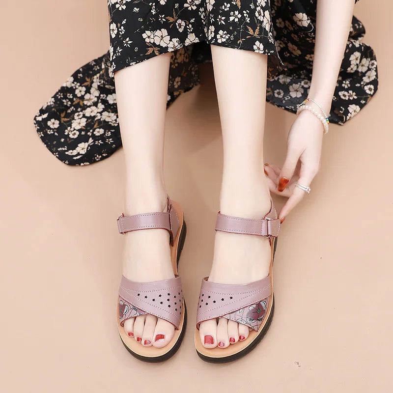 Multi-color Wedge Sandals Women Crisscross Strap Design Adjustable Zpaxo