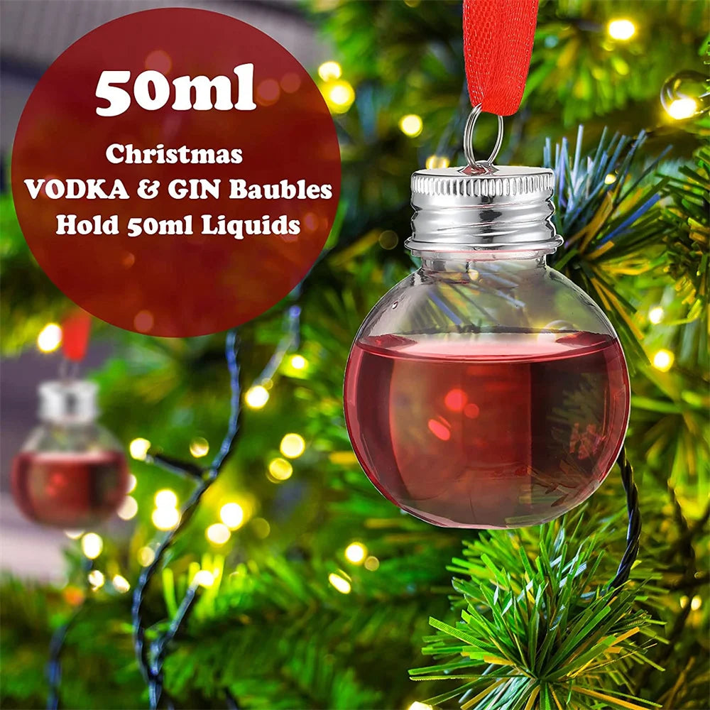 Fillable Christmas Light Bulb Ornament Bottles – 50–250ml