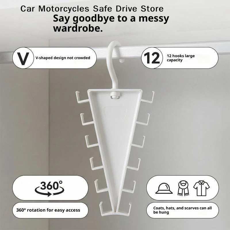 CMV-Shape Multi Hook Closet Hanger Organizer 12 Hooks Space Saving