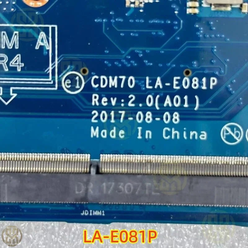 LA-E081P Dell Latitude 5480 E5480 Laptop Motherboard I5-6200U I5-7300
