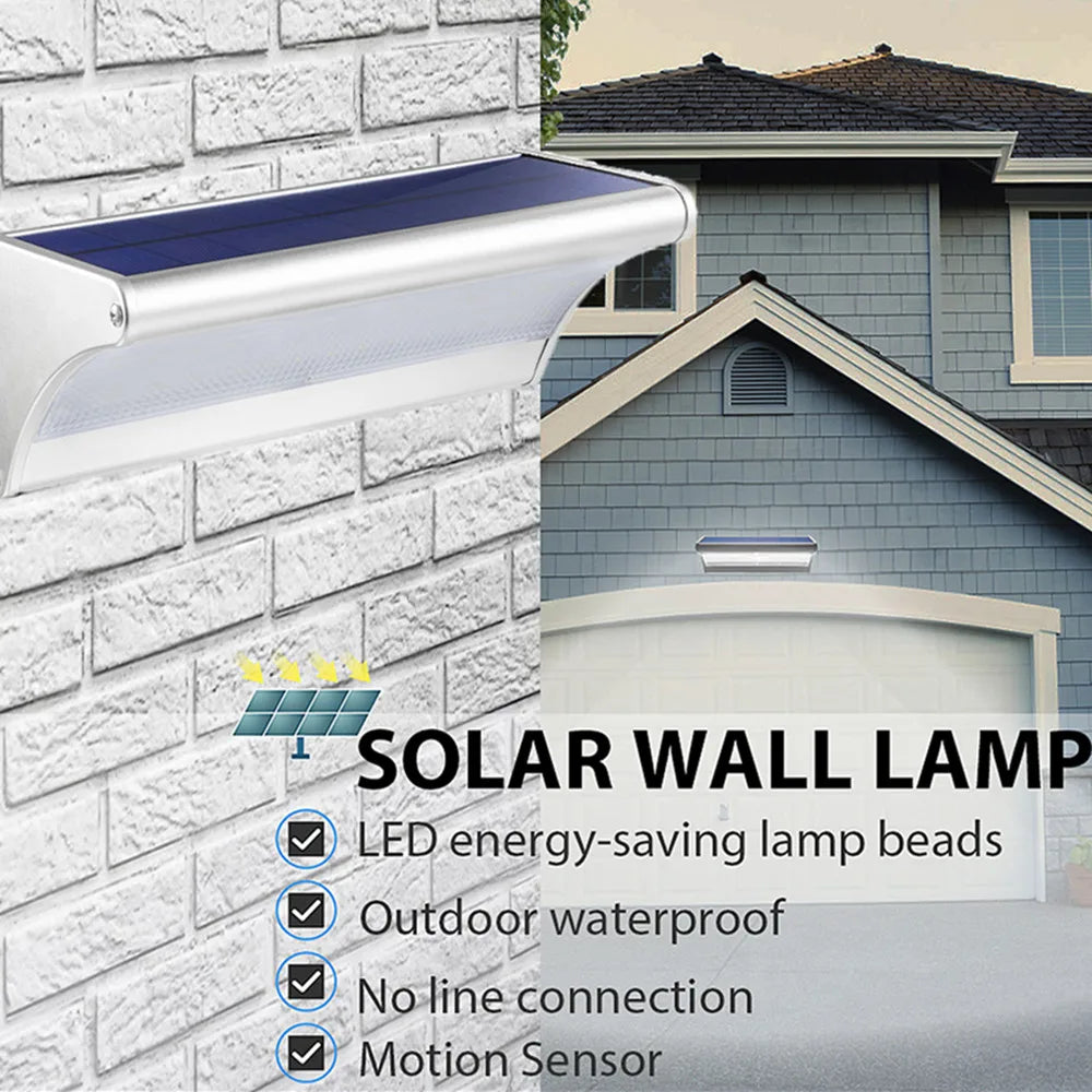 Outdoor Solar Wall Flood Light Motion Sensor Waterproof Aluminum LED Zpaxo