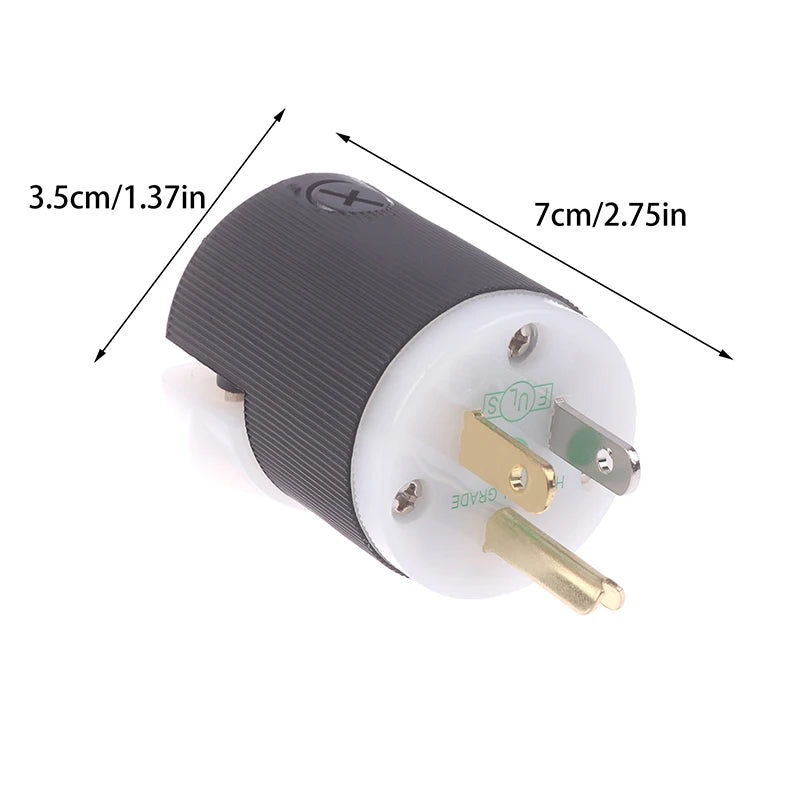 Hubbell HBL5266C Audio Copper US Plug NEMA 5-15P 15R American