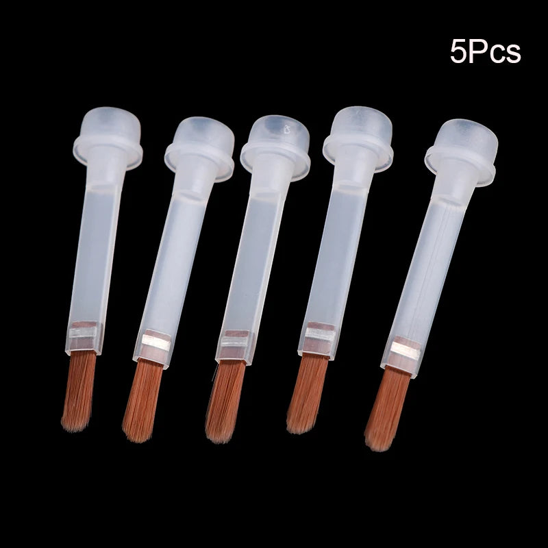 5 10 Disposable Nail Polish Brush Bottle Replacement Brown Hair Art Zpaxo 5pcs